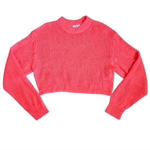 TNA Dayglo Pink Rose Utica Sweater Size S